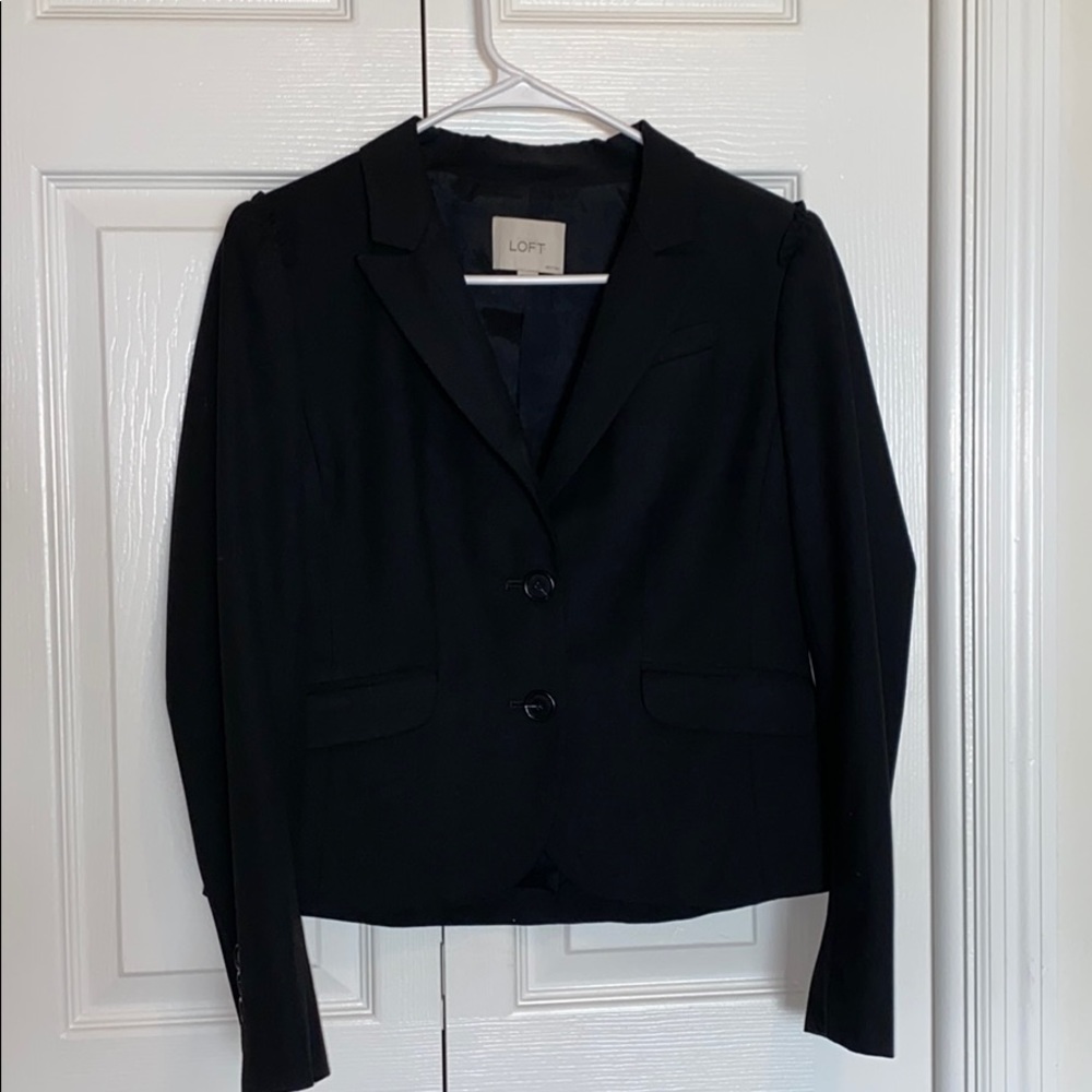 Ann Taylor LOFT Black Crop Women's Blazer Size 6P
